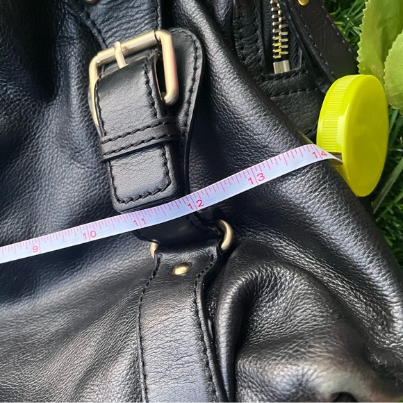 MICHAEL KORS BLACK LEATHER SATCHEL HANDBAG PURSE - Picture 10 of 14